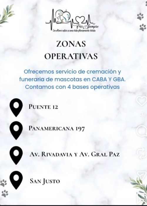 zonas operativas porsiempre